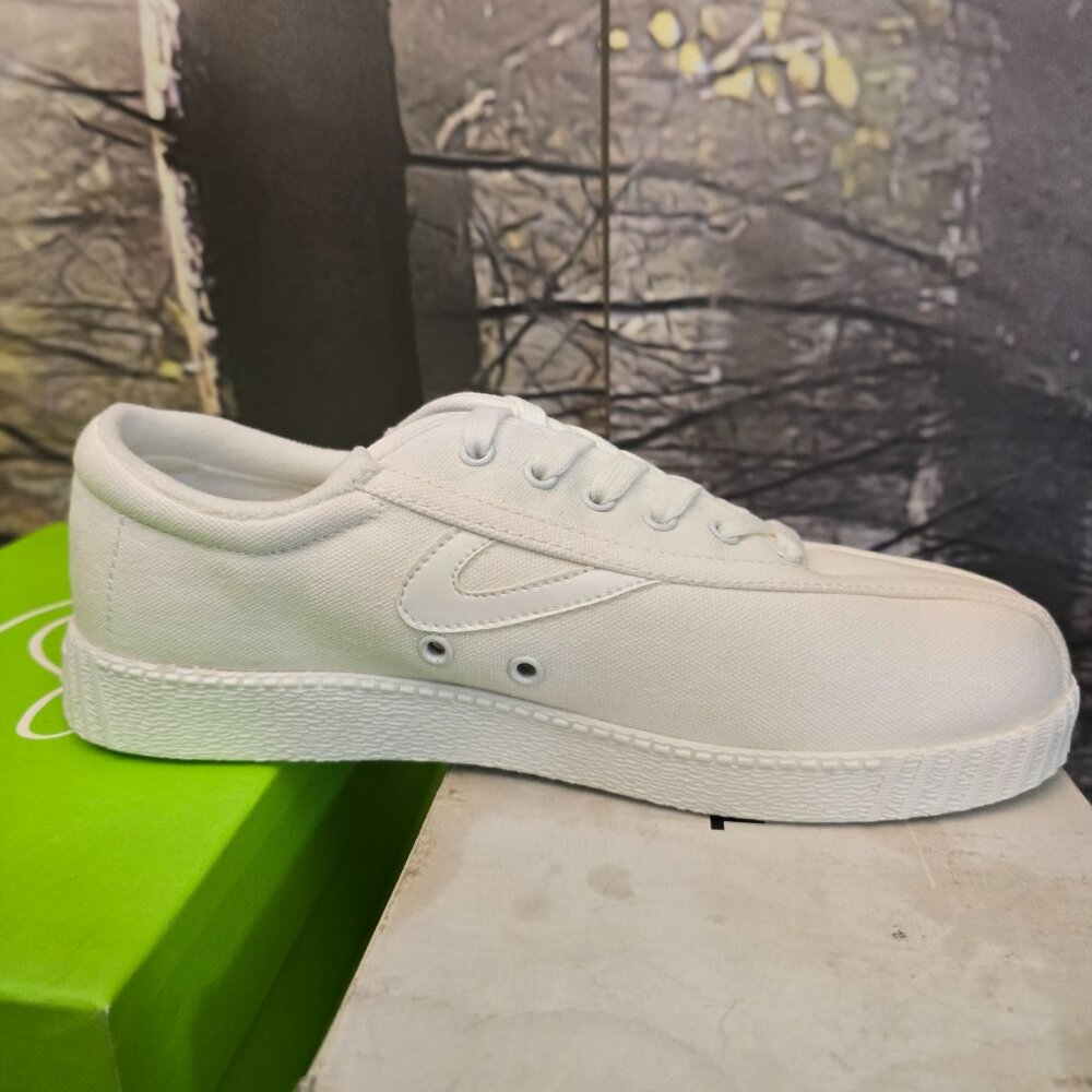 Tretorn All-White Canvas Low-Top Sneakers - Picture 5 of 5